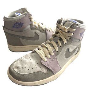 Air Jordan 1 Zoom Air CMFT Basketball Gray & Lavender Leather Suede Size 8